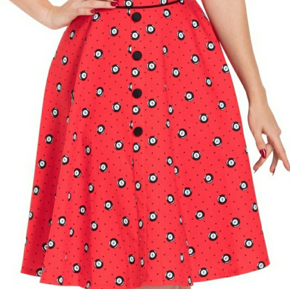 Voodoo Vixen 8 Ball circle skirt sz XL NWT